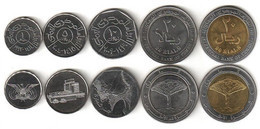 Yemen - Set 5 Coins 1 5 10 20 20 Rials 1993 - 2009 UNC Lemberg-Zp - Yemen