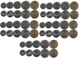 Yemen - 5 Pcs X Set 5 Coins 1 5 10 20 20 Rials 1993 - 2009 UNC Lemberg-Zp - Yemen