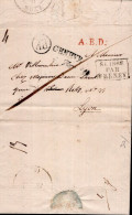Svizzera (1802) - Piego Con Testo Interno Per Lione, Francia - ...-1845 Préphilatélie