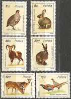 Poland 1986 MiNr. 3019 - 3024 Polen ANIMALS BIRDS Hunting 6v MNH** 3,00 € - Rabbits