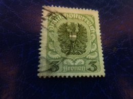 Deutsche Osterreich - 3 Kronen - Vert - Oblitéré - Année 1921 - - Revenue Stamps