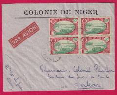 LETTRE FM SURTAXE AVION CAD NIAMEY NIGER AVION POUR DAKAR LETTRE - Storia Postale