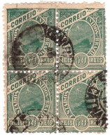 BRASIL • PAN DE AZÚCAR • BLOQUE DE 4 SELLOS DE 50 REIS • 1900 - Used Stamps