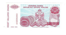 *croatia   Krajina 10 Milliard Dinara 1993   R28  Unc - Croatia