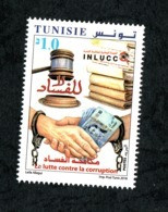 2018- Tunisia- Tunisie- The Fight Against Corruption- La Lutte Contre La Corruption - Complete Set 1v.MNH** - Tunisie (1956-...)