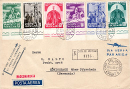 VATICAN 1960 AIRMAIL  R - LETTER  SENT FROM VATICAN  TO KOENIGSBACH - Cartas & Documentos