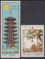 F-EX42970 RUMANIA 1970 WORLD EXPO OSAKA ARCHITECTURE PAINTING PAVILION. - 1970 – Osaka (Giappone)