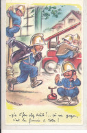 Carte Illustrateur Germaine Bouret Y'a Le Feu Chez Adèle ça Va Gazer C'est La Fiancée De Totor ! - Les Pompiers - Bouret, Germaine