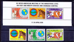 Foot & Mouth Disease, Goat, Horse, Medicine, Netherlands Anti. 1979 MNH SS+3v, - Maladies