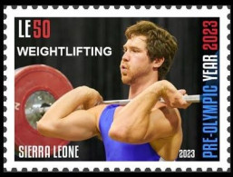 SIERRA LEONE 2023 STAMP 1V - OLYMPIC GAMES PARIS 2024 - HALTEROPHILIE WEIGHTLIFTING WEIGHT LIFTING - MNH - Gewichtheben