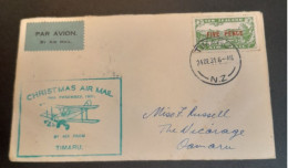 1931-24 Dec Special Christmas Survey Flights Cat 62w Timaru-Oamaru - Briefe U. Dokumente