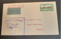 1931-24Dec Special Christmas Survey Flights Cat 62z Oamaru-Dunedin - Cartas & Documentos