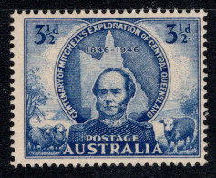 1946 Australia SG 217 3.5d Mitchell 3d Blue, Mint Unhinged MUH Cat £0.75 - Ungebraucht