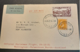 1931-24 Dec Special  Christmas Survey Flights Cat 63d Wellington-Dunedin - Lettres & Documents