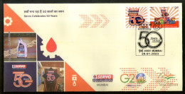 India 2023 Servo Lubricants & Greases Indian Oil Automobile Petroleum My Stamp Special Cover # 7479 - Aardolie