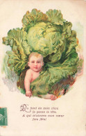 FANTAISIE - Bébé - Du Fond De Mon Chou Je Passe La Tête - Carte Postale Ancienne - Babies
