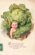 FANTAISIE - Bébé - Du Fond De Mon Chou Je Passe La Tête - Carte Postale Ancienne - Baby's