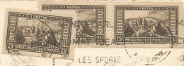 MONACO - 75 CENT FRANKING ( Yv. #121 X 3) ON PC (VIEW OF MONTE CARLO) TO SWEDEN - 1938 - Storia Postale