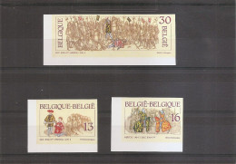 Belgique - Histoire ( 2552/2554 Non Dentelés -Cote COB : 37.50 Euros ) - 1981-2000