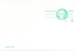 Entier Carte Postale - Charles Carroll - Signataire De L'indépendance Des Etats-Unis - 1981-00