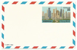 Entier Carte Postale - Exposition Ameripex 86 - Chicago - Gratte-ciel - 1981-00