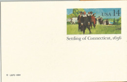 Entier Carte Postale - Fondation Du Connecticut En 1636 - 1981-00