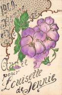 FETES ET VOEUX - Nouvel An - Des Fleurs Violettes Pour Louisette De Jennie - Colorisé - Carte Postale Ancienne - New Year