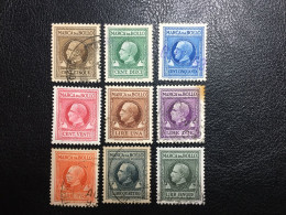 1930/32 - Marche Da Bollo A Tassa Fissa - Usate - 9 Valori Su 11 (Filigrana Corona) - Revenue Stamps