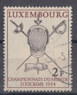 LUXEMBOURG 523,used,falc Hinged - Escrime