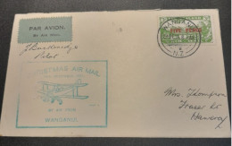 1931 -24 Dec Special Christmas Survey Flights  Cat 63j Wanganui-Hawera - Brieven En Documenten