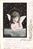 ANGES - Petite Ange - Dieu Te Salue - Carte Postale Ancienne - Anges