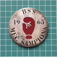 Medal Plaque Plakette PL000357 - Boxing Yugoslavia Serbia BSS Championship Mec Sampiona 1965 85g - Other & Unclassified