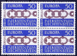 Liechtenstein 1965 MNH Blk, Europa C.E.P.T. European Union Postal Services Chain - 1965