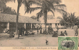 CONGO KINSHASA - Congo Belge - Coin Du Poste De Mobeka - Animé - Carte Postale Ancienne - Belgian Congo