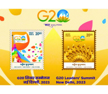 India 2023 G20 Leaders Summit 2023, New Delhi, 2v Souvenir Sheet SS MNH As Per Scan - Other & Unclassified