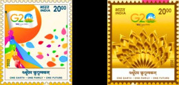 India 2023 G20 Leaders Summit 2023, New Delhi, 2v Set MNH As Per Scan - Other & Unclassified