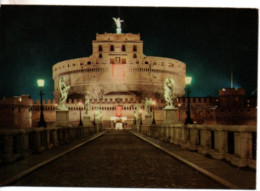 Roma , Rome , Di Notte , Ponte E Castel S Angelo - Castel Sant'Angelo