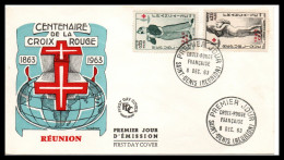 FDC Centenaire De La Croix Rouge 1963  Réunion - Sonstige & Ohne Zuordnung