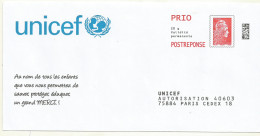 POSTREPONSE PRIO UNICEF LOT 229148. - PAP: Antwort/Marianne L'Engagée