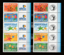 " LOT DE 2 BLOCS DE 5 TIMBRES PERSONNALISES MEILLEURS VOEUX / CERES " Neufs ** MNH. A SAISIR ! - Ongebruikt