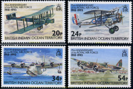 349141 MNH OCEANO INDICO BRITANICO 1993 75 ANIVERSARIO DE LA ROYAL AIR FORCE - Territoire Britannique De L'Océan Indien