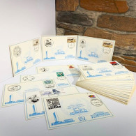 United Nations Postcards Lot Of 104 Postal Administration Vienna Austria 1980-90 - Verzamelingen & Kavels
