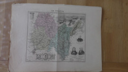 CARTE GEOGRAPHIQUE AIN ATLAS 1896 - Cartes Géographiques