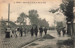 FRANCE  - Reims - Départ Au Pont De Vesle  - Animé  - Carte Postale Ancienne - Reims