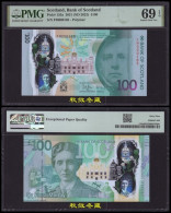 Scotland，Bank Of Scotland £100 (2022), Polymer, Commemoraitve, FM Prefix PMG69 - 100 Pounds