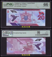 Trinidad And Tobago 20 Dollars, (2020), Polymer,AA Prefix, PMG66 - Trinidad & Tobago