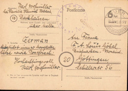 602246 | 1945, Ganzsache Der Britischen Zone Mit Postamtssiegel Aufgegeben In Buer / Westfalen  | Bünde (W - 4980), -, - - OC38/54 Belgische Besetzung In Deutschland