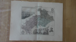 CARTE GEOGRAPHIQUE HAUTES ALPES 1896 - Cartes Géographiques