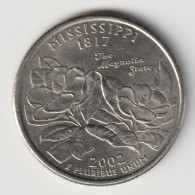 U.S.A. 2002 P: Quarter, Mississippi, KM 335 (e) - 1999-2009: State Quarters