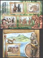 Ls030 2012 Solomon Islands National Traditions #1636-39+Bl121 Mnh - Autres & Non Classés
